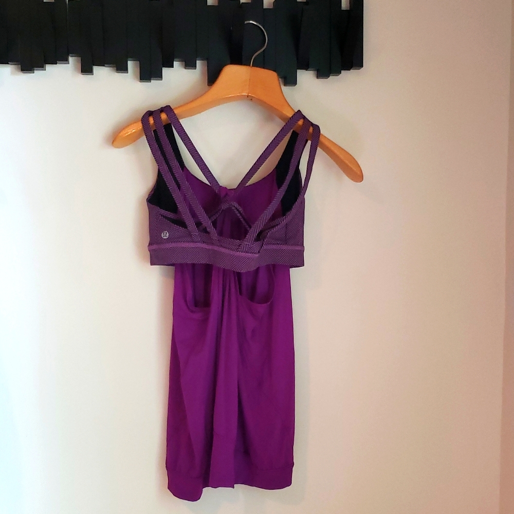 Purple Lululemon yoga tank